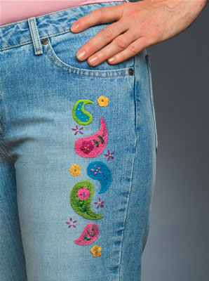 Jean embroidery hot sale ideas