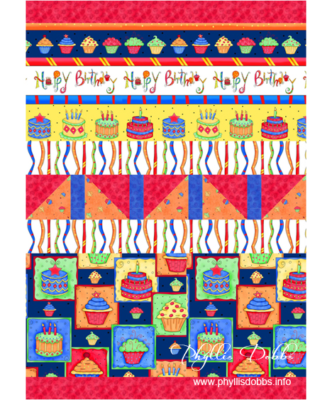 Free Quilt Pattern for a Happy Birthday Banner - Phyllis Dobbs Blog